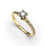 Золотое кольцо с бриллиантами, 1768270