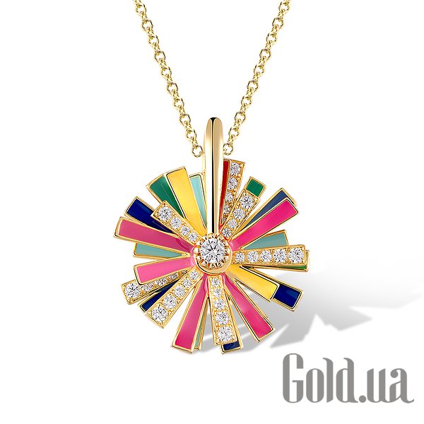 

Женские кулоны Lurie Jewelry, Серебряный кулон с эмалью и куб.цирконием