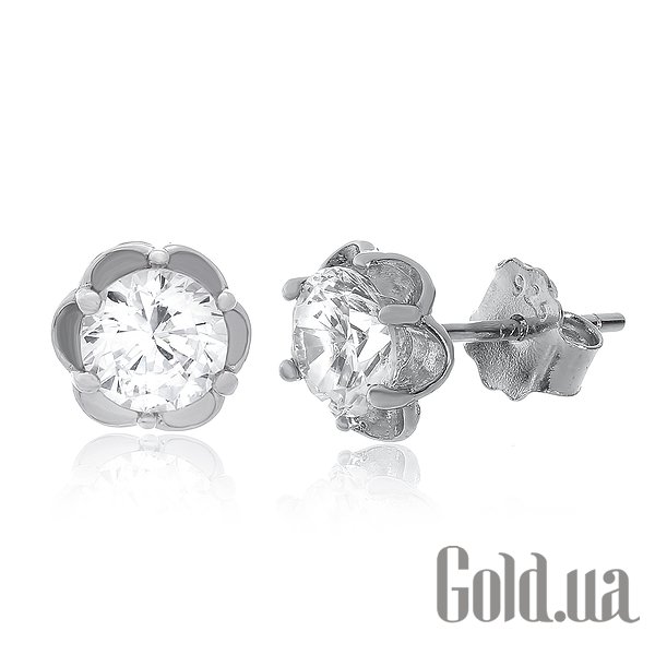 

Серьги-гвоздики Silvex925, Серебряные серьги с куб. циркониями