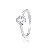 Серебряное кольцо с Swarovski Zirconia, 813390