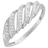 Женское золотое кольцо с бриллиантами, 1533007