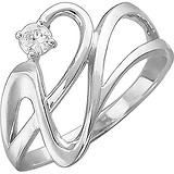 Женское серебряное кольцо с куб. цирконием, 1614415