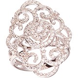 Женское серебряное кольцо с куб. циркониями, 1651279