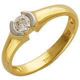 Золотое кольцо с бриллиантом, 1658959