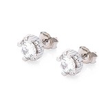 Срібні сережки з куб. цирконіями, 1663055