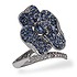 Женское золотое кольцо с бриллиантами и сапфирами - фото 2