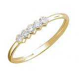 Золотое обручальное кольцо с бриллиантами, 1691727