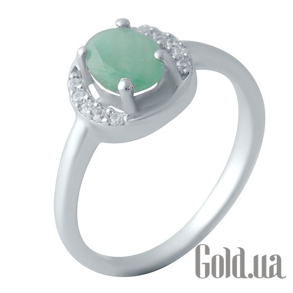 

Женские кольца Fresh Jewelry, Женское серебряное кольцо с изумрудом и куб. циркониями, 18.5