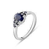 Женское серебряное кольцо с сапфирами, 1750607