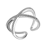 Женское серебряное кольцо с куб. циркониями, 1760335
