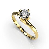 Золотое кольцо с бриллиантом, 1768783