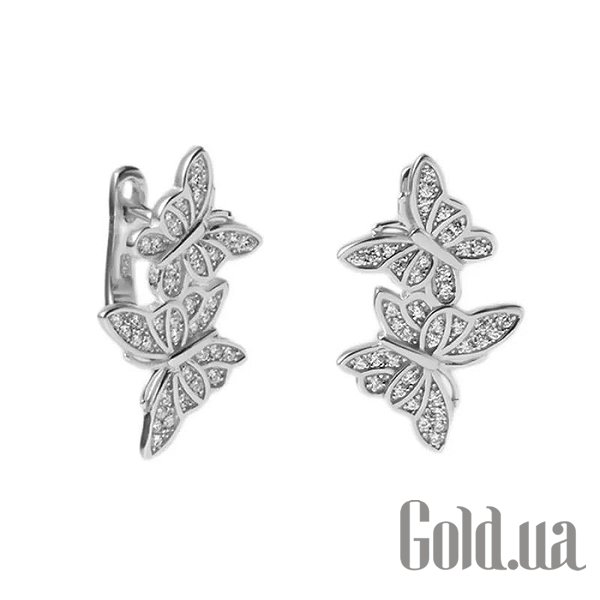 

Серьги Silvex925, Серебряные серьги с куб. циркониями