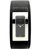 Gucci Жіночий годинник 7800SR 07835 steel, black dial, black leather, 1797967