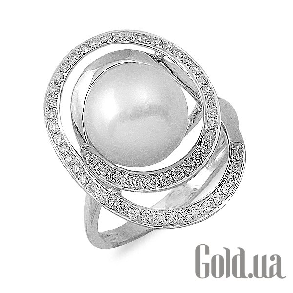 

Кольцо Lurie Jewelry, Женское золотое кольцо с бриллиантами и жемчугом