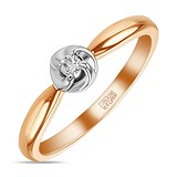 Золотое кольцо с бриллиантом, 1527632
