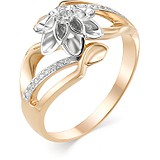 Женское золотое кольцо с бриллиантами, 1604176