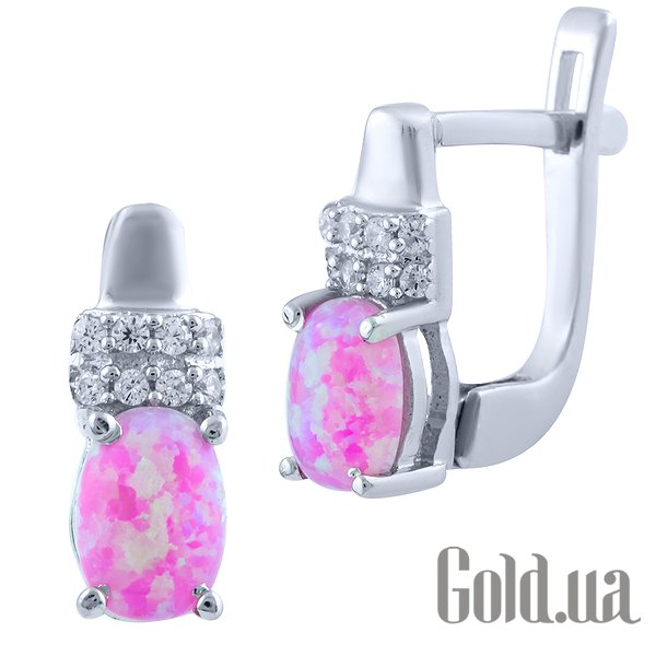 

Серьги Fresh Jewelry, Серебряные серьги с опалами и куб. циркониями