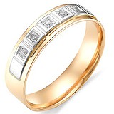 Золотое обручальное кольцо с бриллиантами, 1611856