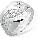 Женское серебряное кольцо с куб. циркониями, 1613904