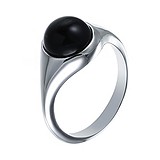 Женское серебряное кольцо с ониксом, 1625680