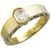 Золотое обручальное кольцо с бриллиантом, 1625936