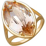 Женское золотое кольцо с синт. топазом, 1629008