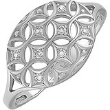 Женское серебряное кольцо с куб. циркониями, 1634896