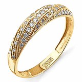 Золотое обручальное кольцо с бриллиантами, 1643088