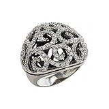 Женское серебряное кольцо с куб. циркониями, 1650512