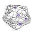 Женское серебряное кольцо с куб. циркониями - фото 2