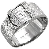Женское серебряное кольцо с куб. циркониями, 1671248