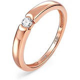 Kabarovsky Золотое обручальное кольцо с бриллиантом, 1705040