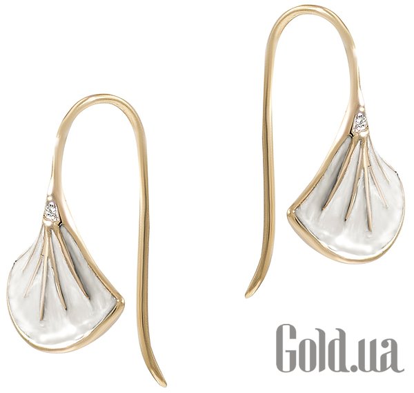 

Серьги Lurie Jewelry, Золотые серьги с топазами и эмалью