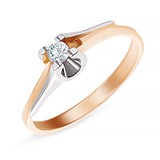 Золотое кольцо с бриллиантом, 1777488