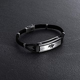 Шовковий шнурок на руку зі срібними вставками, 1796688