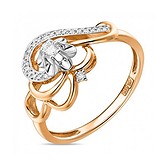 Женское золотое кольцо с бриллиантами, 1527889