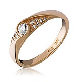 Золотое кольцо с бриллиантами, 1547089