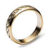 Золотое обручальное кольцо с бриллиантами, 1613137