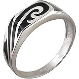 Мужское серебряное кольцо с эмалью, 1616209