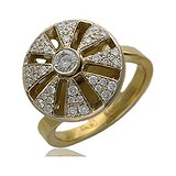 Женское золотое кольцо с бриллиантами, 1625937