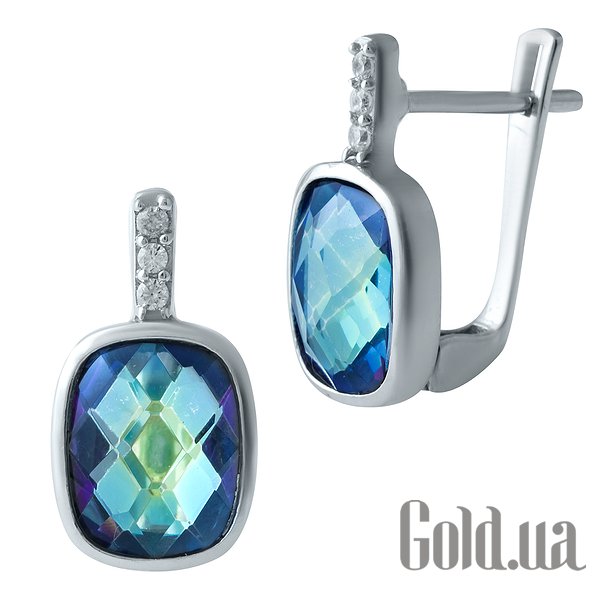 

Серьги Fresh Jewelry, Серебряные серьги с топазами и куб. циркониями