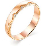 Золотое обручальное кольцо с бриллиантами, 1667665
