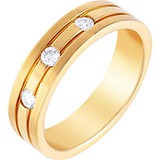 Золотое обручальное кольцо с бриллиантами, 1673041
