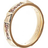 Золотое обручальное кольцо с бриллиантами, 1673297