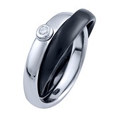 Женское серебряное кольцо с керамикой и куб. цирконием, 1680465