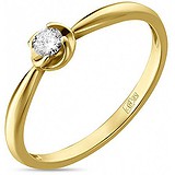 Золотое кольцо с бриллиантом, 1685329