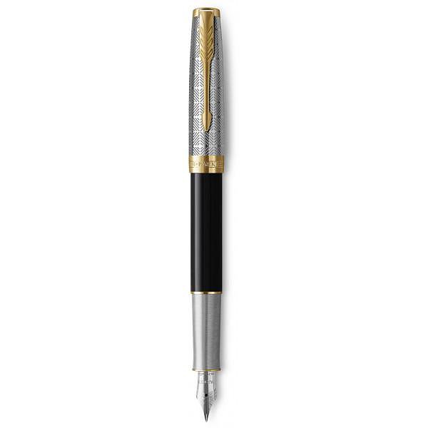 Parker Перьевая ручка Sonnet 17 Metal & Black Lacquer GT FP F 68 111