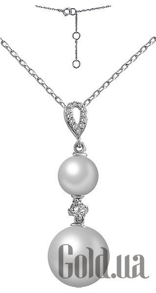 

Колье Lurie Jewelry, Золотое колье с бриллиантами, топазом и жемчугом, 45