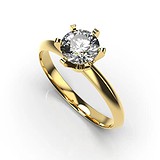 Золотое кольцо с бриллиантом, 1768785