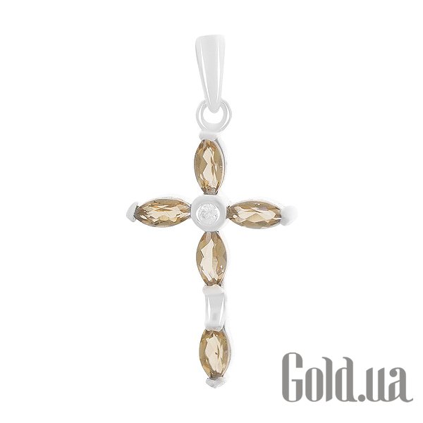 

Кулон-крестик Fresh Jewelry, Серебряный кулон с куб. цирконием и султанитами